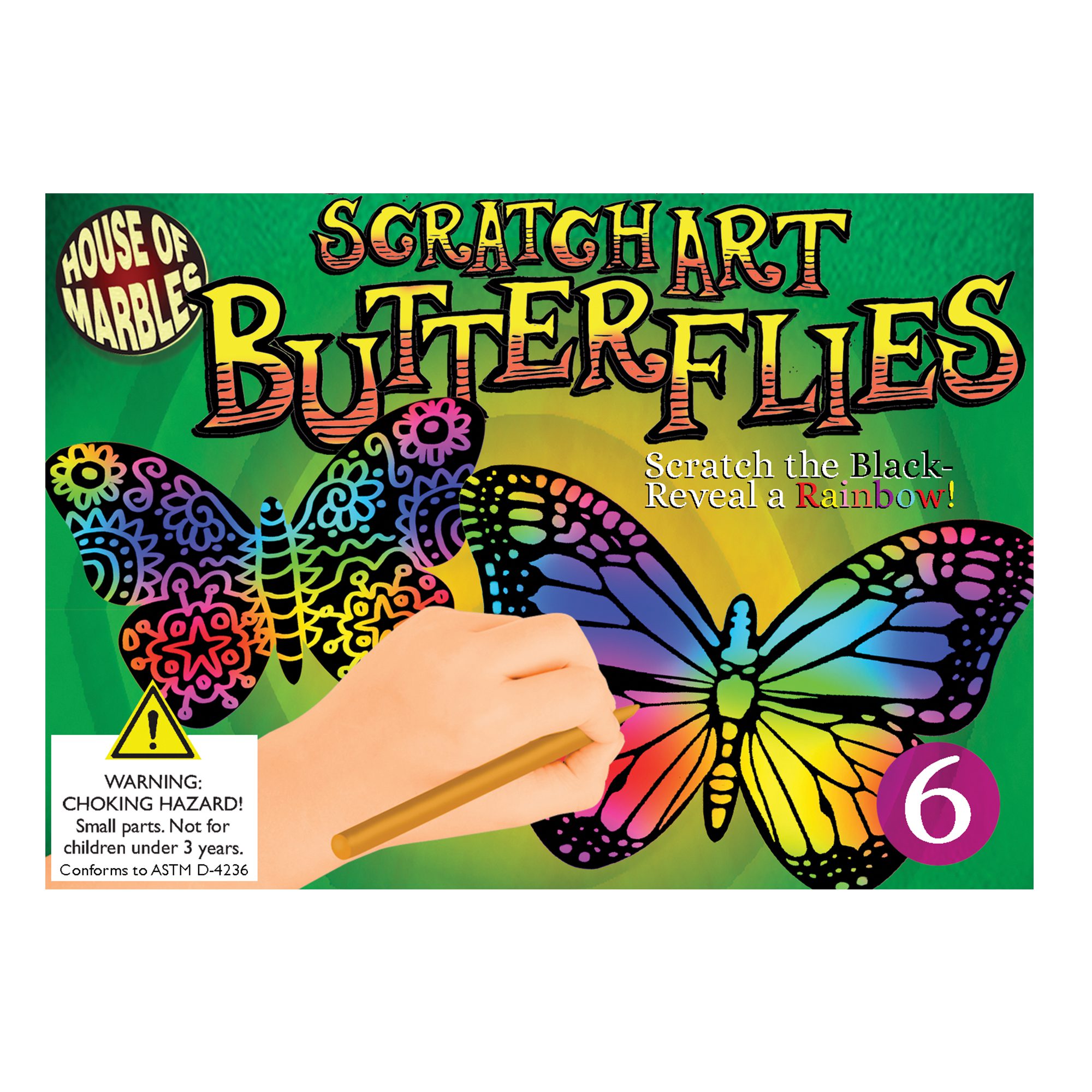 Scratch Art Set - Butterflies - House of Marbles US